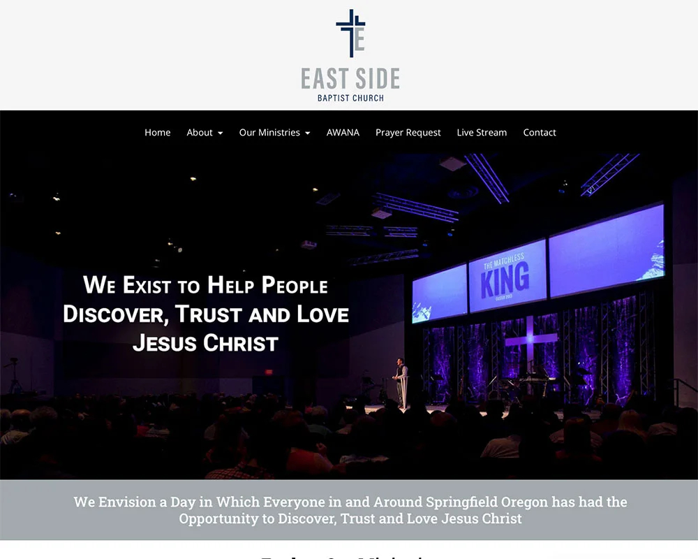 East Side Baptist Church website design