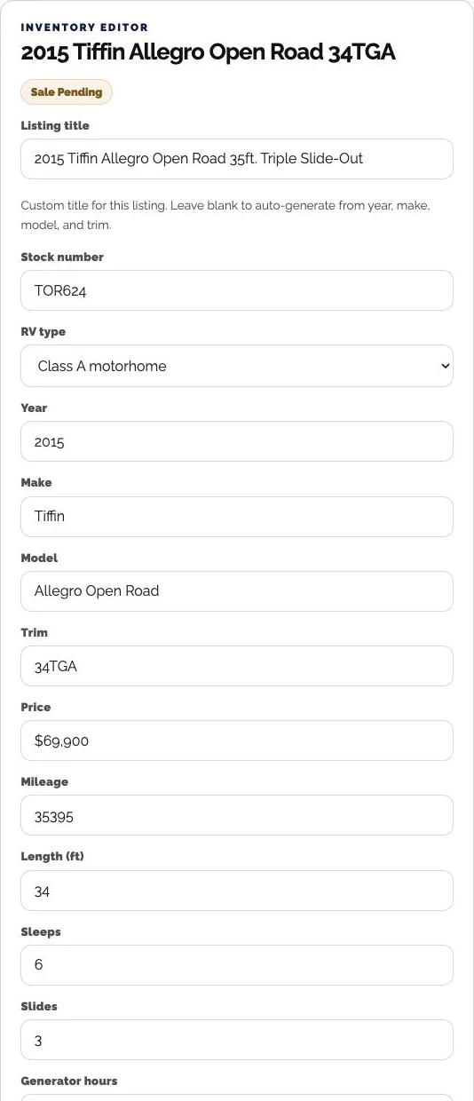 Custom Tools for Registration, Inventory and Project Publishing