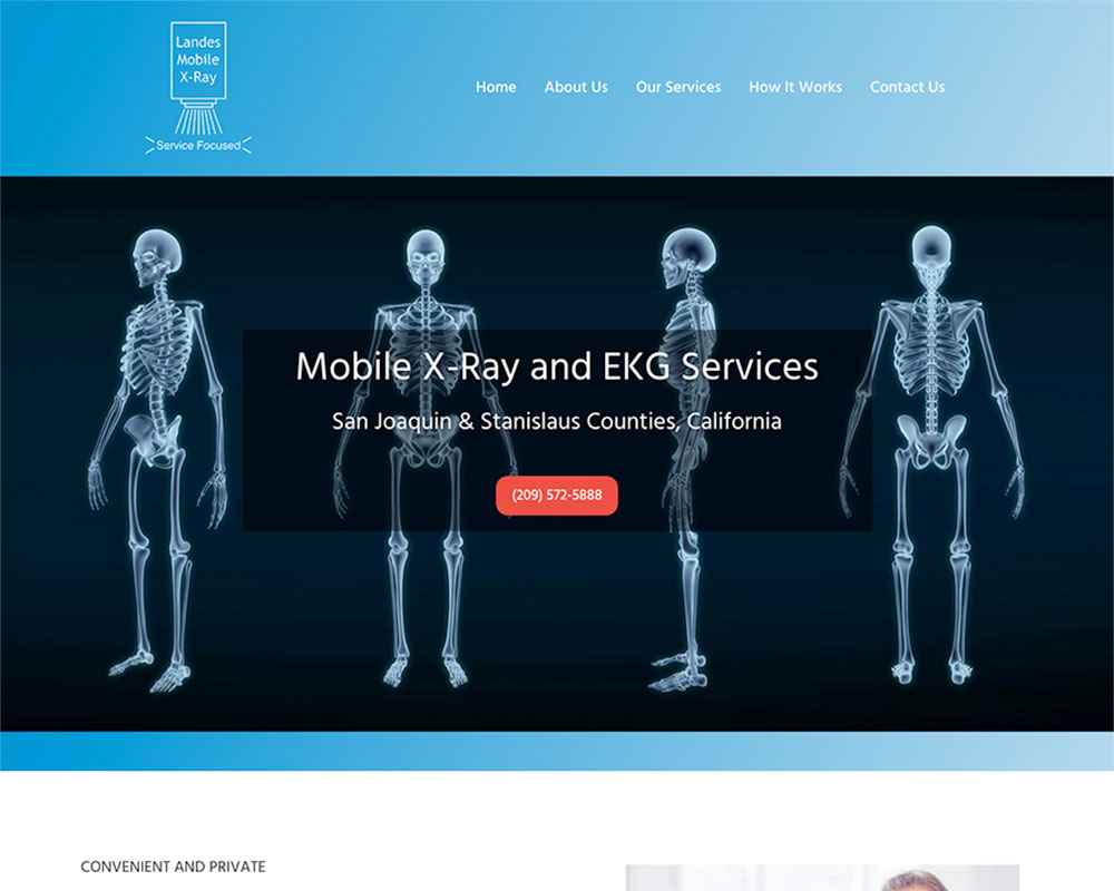 Landes Mobile X-Ray website