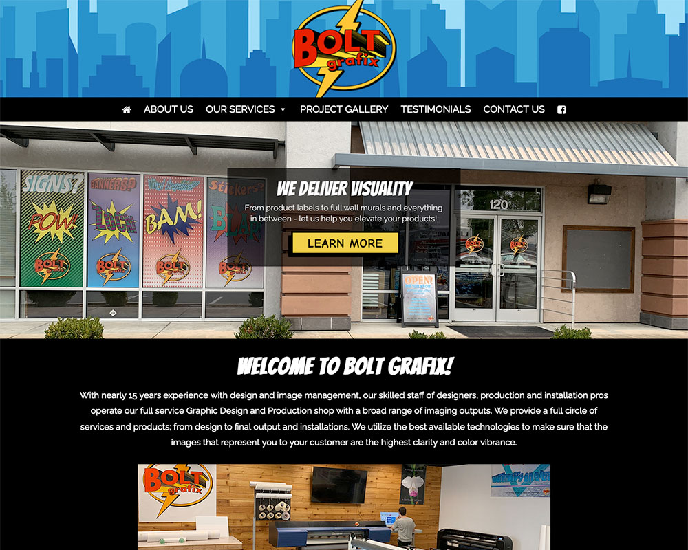 Bolt Grafix website