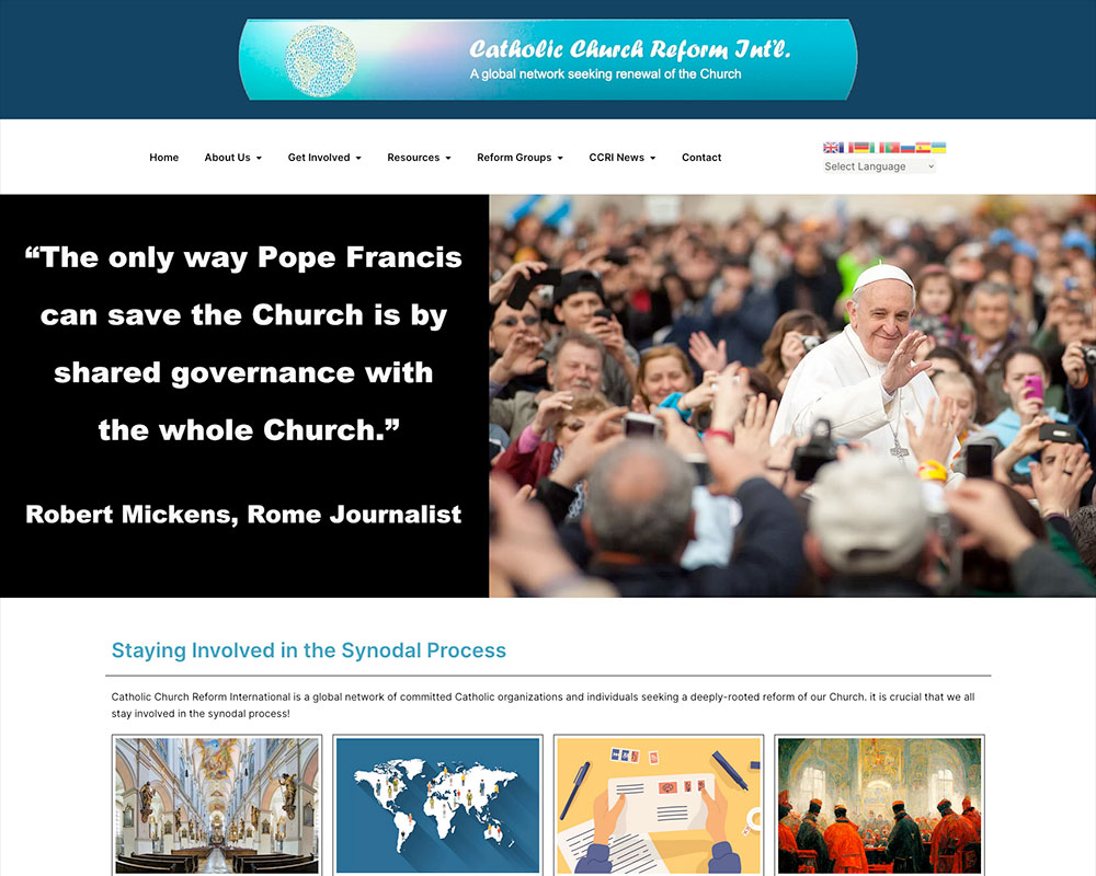 Catholic Church Reform Intl website