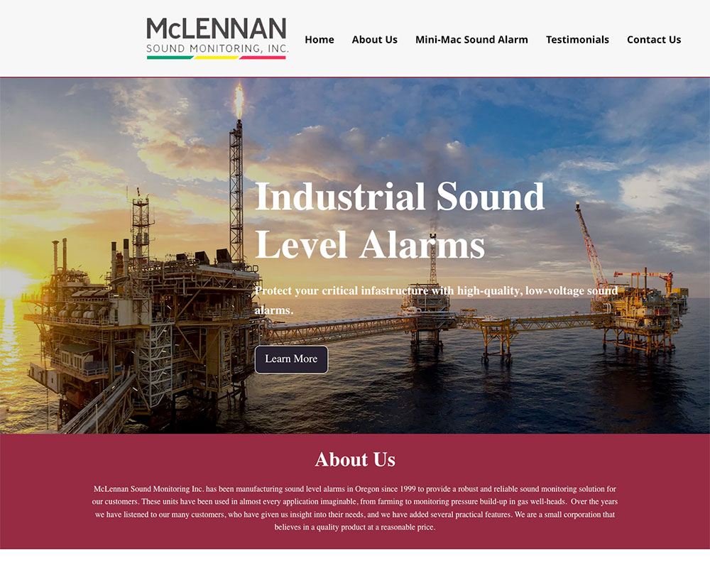 McLennan Sound Monitoring website