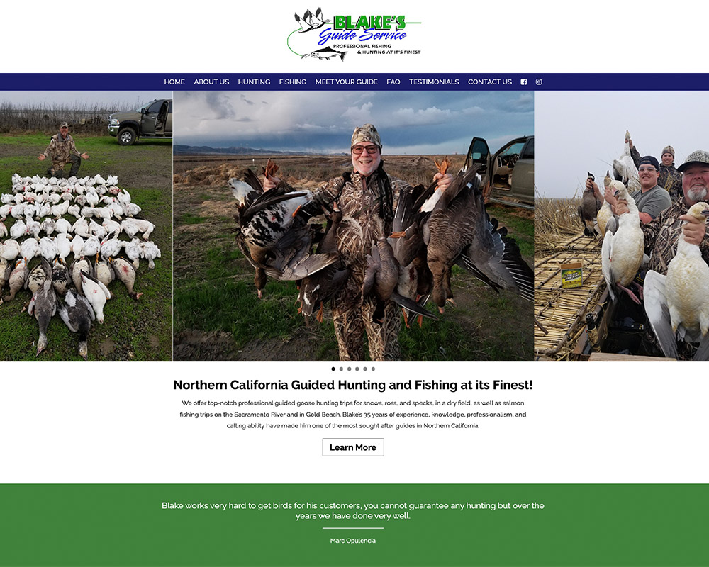 Blakes Guide Service website