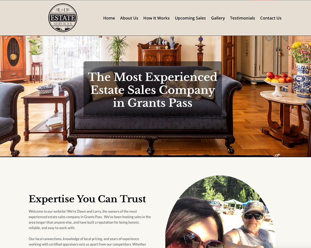 L&D Estate Sales website