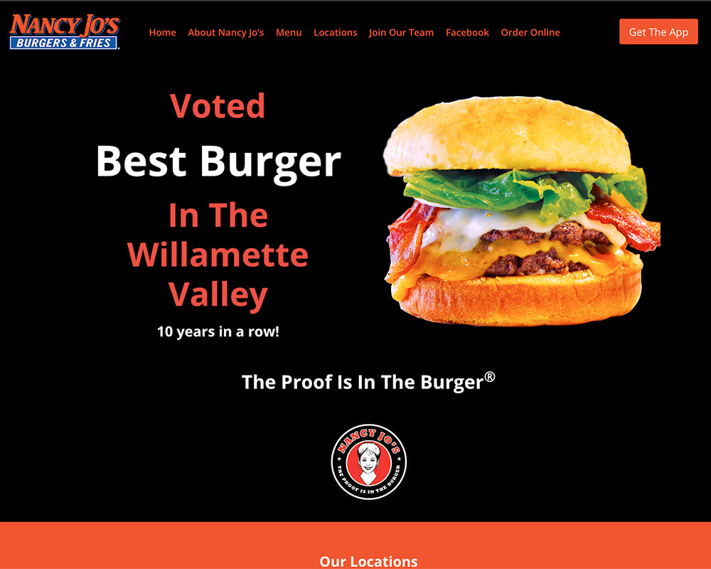 Nancy Jo’s Burgers website