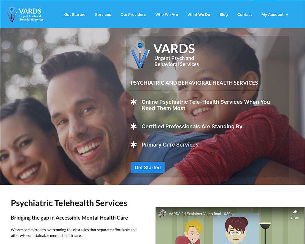 Vards Urgent Psych website